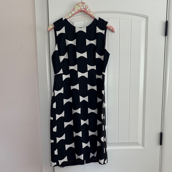 Kate Spade Black and White Bow Midi Dress - Picture 1 of 5